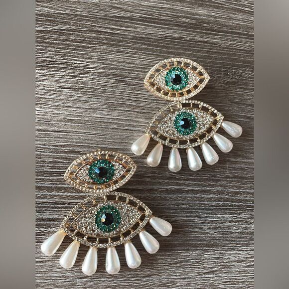 Evil eye earring A468 - Picture 2 of 4